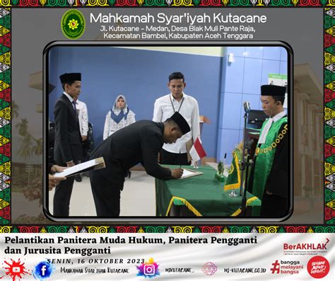 Pelantikan Dan Pengambilan Sumpah Jabatan Panitera Muda Hukum Panitera