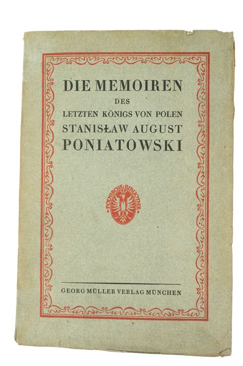 memoiren des letzten königs von Polen Stanislaw August Poniatowski