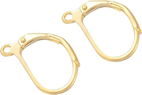 Amazon BEADNOVA 14k Gold Filled Leverback Earring Hooks 4pcs