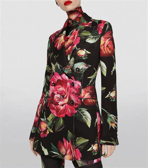 Womens Dolce And Gabbana Multi Floral Double Breasted Blazer Harrods Uk