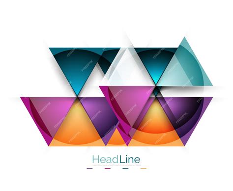 Premium Vector Glossy Glass Modern Triangle Layout