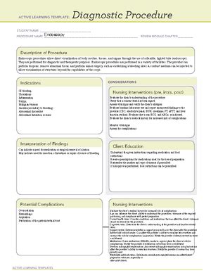 ATI Active Learning Template GI Bleed ACTIVE LEARNING TEMPLATES