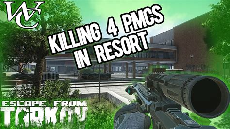 Killing Pmcs In Resort On Shoreline Escape From Tarkov Youtube