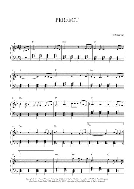 Perfect Arr Cadenza Editions Sheet Music Ed Sheeran Performance