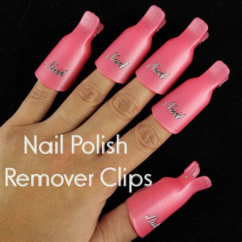 Pc Nail Polish Remover Clips Nail Art Soak Off Tool Manicure Cap Wrap