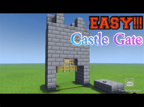 How To Make A Working Castle Gate In Minecraft Castle 1 YouTube