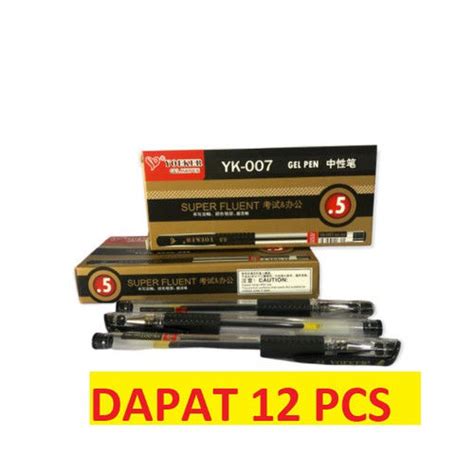 Pulpen YK 007 Yoeker Gel Ink Isi 12 Pcs Satu Lusin Murah Lazada