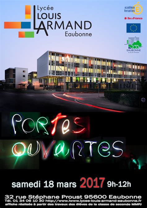 JOURNEES PORTES OUVERTES Lycée Louis Armand Eaubonne