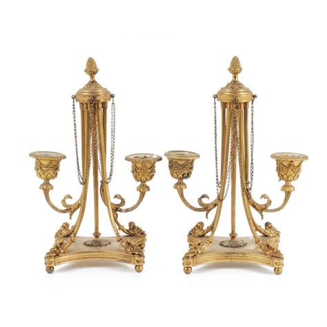 PAREJA DE CANDELABROS FRANCESES IMPERIO SIGLO XIX Auctions Price