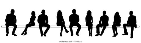 Person Sitting Silhouette Front View