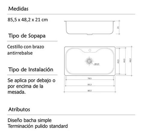 Pileta Acero Inox Luxor Si Ad Johnson Acero Color Plateado En