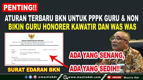 Resmi Surat Edaran Terbaru Dari Bkn Untuk Pppk Guru Non Bikin Guru