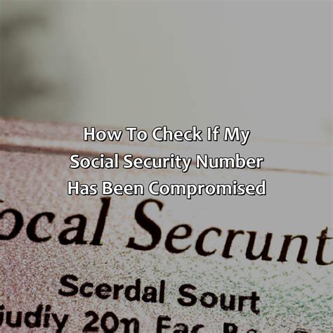 How To Check If My Social Security Number Has Been Compromised