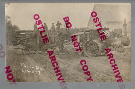 Peoria Illinois Rppc Gaar Scott Steam Engine Tractor Thresher