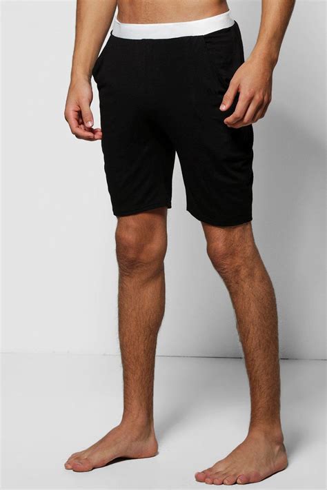 Lyst Boohoo Lightweight Lounge Shorts In Black For Men