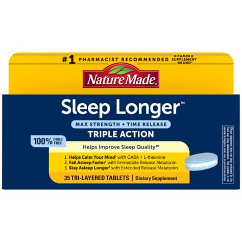 Nature Made Sleep Longer Max Strength Time Release Melatonin Tablets