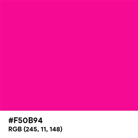 Vivid Pink color hex code is #F50B94