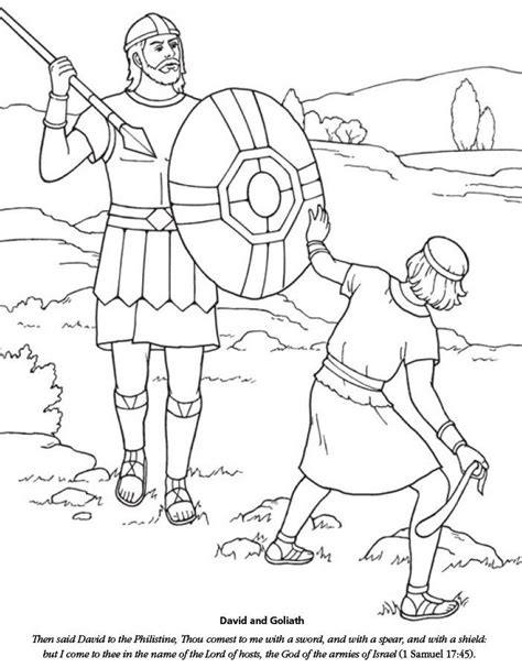 David And Goliath Coloring Page Preschool - Free Printable Coloring ...