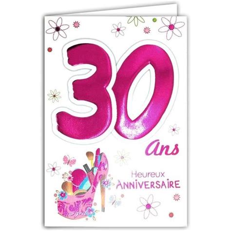 Carte Anniversaire Ans Femme Avec Enveloppe Belle F Minine Beaut