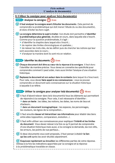 Fiche M Thode G Ographie Histoire