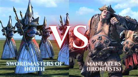 Warhammer Iii Total War Swordmasters Of Hoeth Vs Maneaters Ironfists