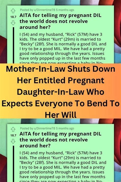 Mother In Law Shuts Down Her Entitled Pregnant Daughter In Law Who