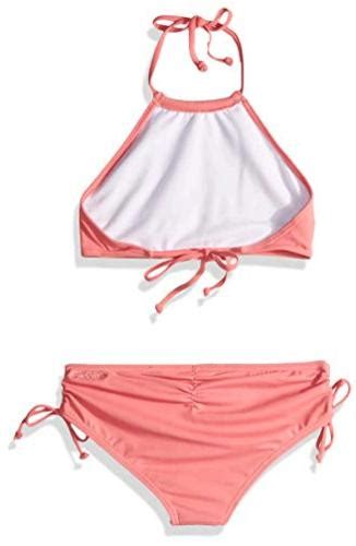 Billabong Girls Sol Searcher High Neck Bikini Set Party Party Pink