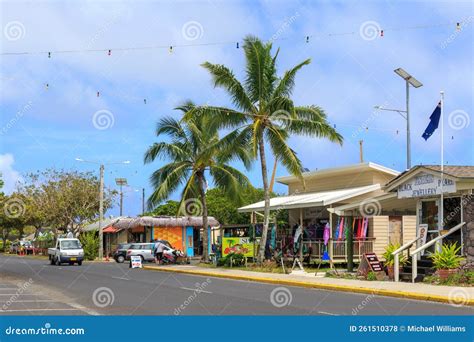 Shops By The Road In The Town Of Avarua Rarotonga Cook Islands