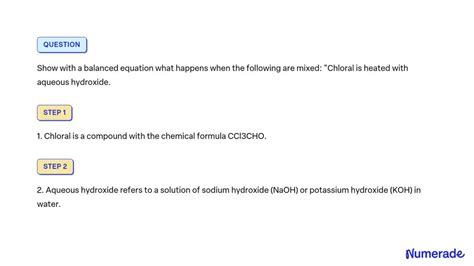 SOLVED Show With A Balanced Equation What Happens When The Following