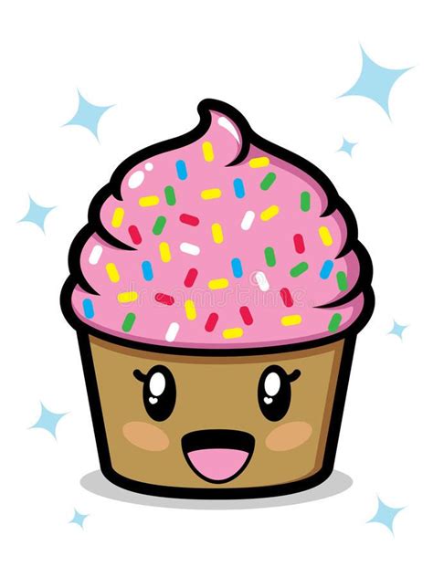 Cute Cupcake A Vector Illustration Of An Extremely Cute Cupcake Done