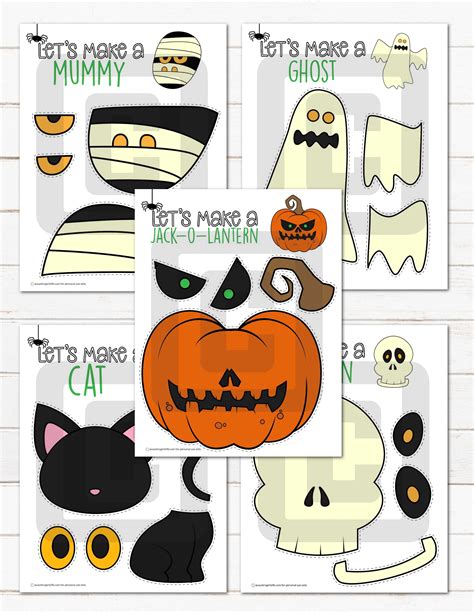 Halloween Cut Out Templates {Cut & Paste Crafts} - A Country ...