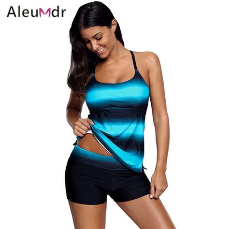 Aleumdr Bathing Suit Women 2018 Two Pieces Summer Striped Backless