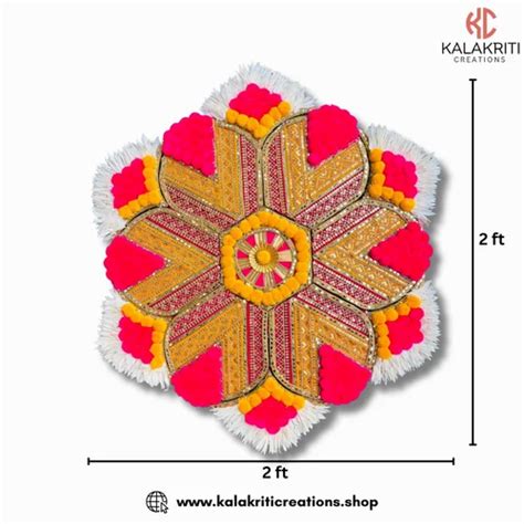 Multicolor Round Pom Pom Rangoli Size Dimension X At Rs