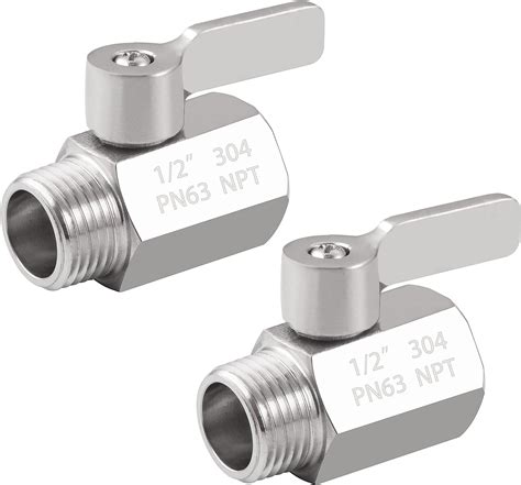 Buy 1 2 Stainless Steel Mini Ball Valve Female Npt X Male Npt Thread