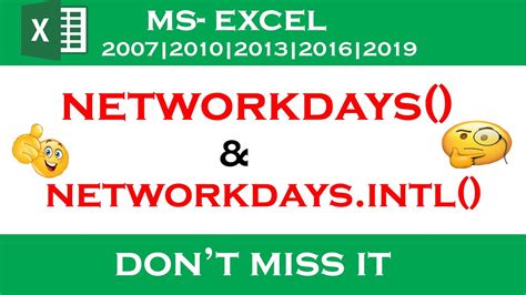 How To Use The NETWORKDAYS Function How To Use NETWORKDAYS INTL