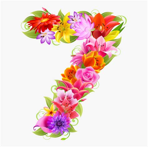 Number 7 Flower Clipart Hd Png Download Transparent Png Image Pngitem