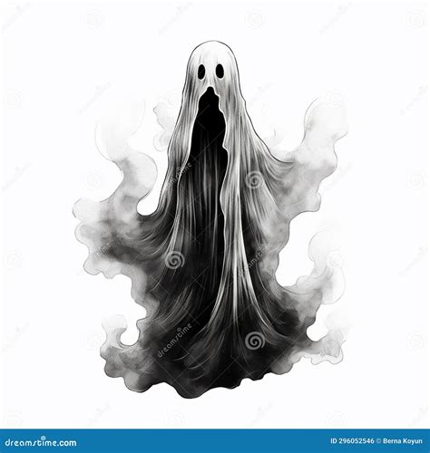 Horreur Halloween Fant Me Dessin Avec Batte Illustration Stock