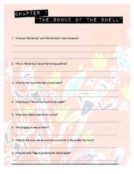 Lord Of The Flies By William Golding Chapter Questions Booklet By Mr K