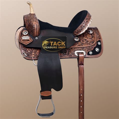 western leather barrel racing saddle handmade adult  kids pleasure