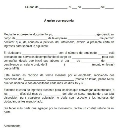 Todo Lo Que Necesitas Saber Sobre La Constancia De Ingresos Ejemplo En