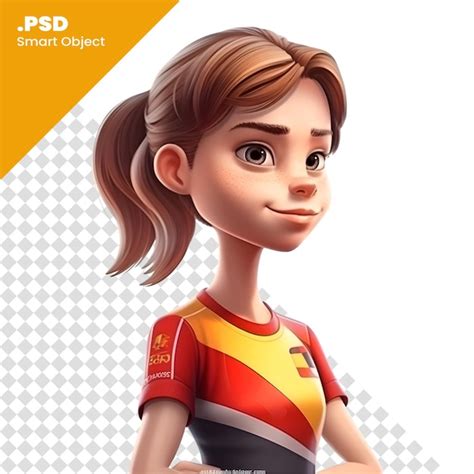 Renderização 3d de uma super heroína isolada em um fundo branco modelo