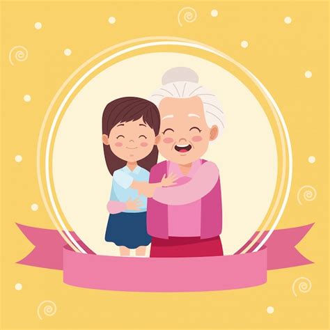 Grandmother And Granddaughter Vectors And Illustrations For Free Download