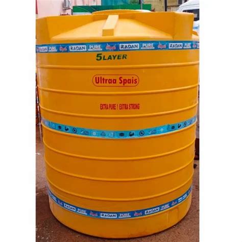 5000L Ultraa Spais 5 Layer Yellow Water Tank At 37500 Piece In