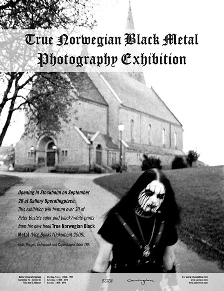 True Norwegian Black Metal Photos From Stockholm Exhibit Posted