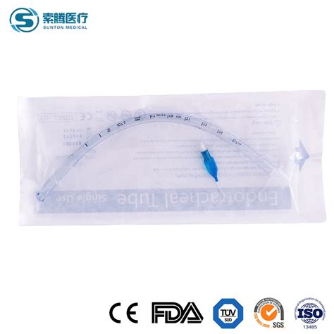 Sunton China Cuffed Endotracheal Tube Factory PVC Material Class I Blue