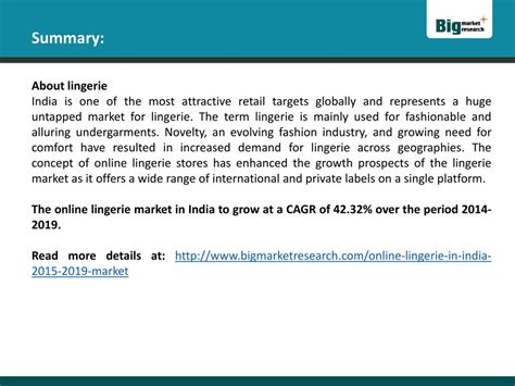 Ppt Online Lingerie Market In India Market Demand Trends Growth Forecast To