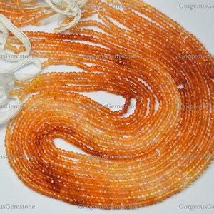 Inch Strand Gorgeous Quality Natural Carnelian Shaded Faceted