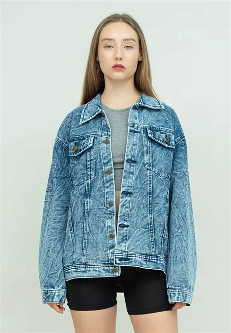 Jual House Of Cuff Jaket Jeans Wanita Polos Tebal Dilan Jaket Denim