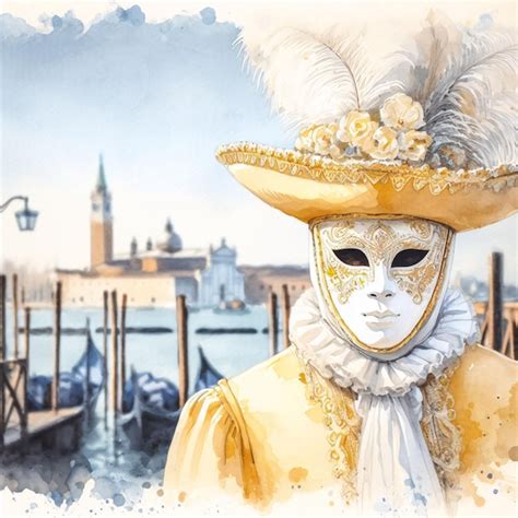 Premium Photo Venetian Carnival Mask Illustration