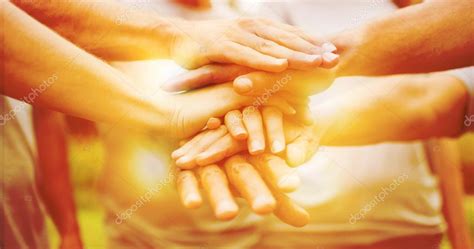 Family putting their hands together — Stock Photo © Wavebreakmedia ...